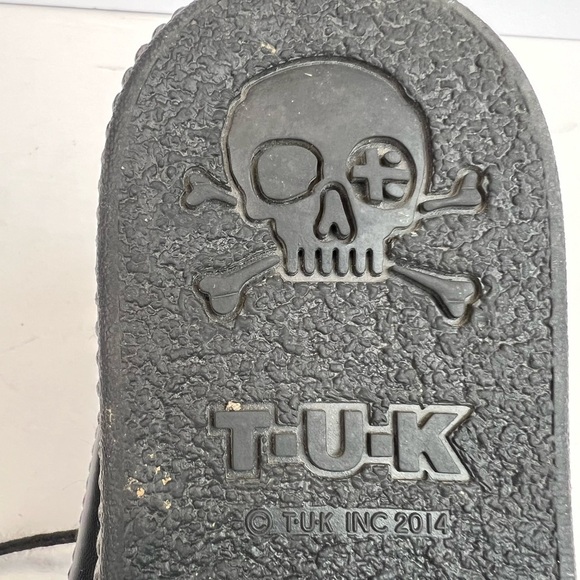 T.U.K Black Plaid Wingtip Viva Low Creeper Womens Size 7 - Picture 8 of 9